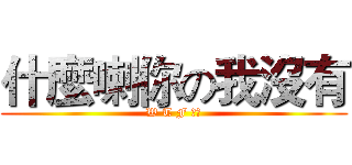 什麼喇你の我沒有 (W T F 嘎文)