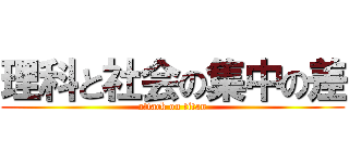 理科と社会の集中の差 (attack on titan)