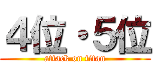 ４位・５位 (attack on titan)