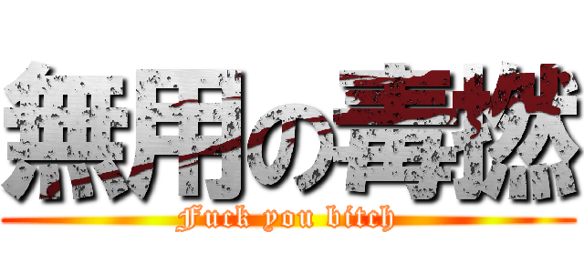 無用の毒撚 (Fuck you bitch)