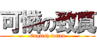 可憐の致真 (English failed)