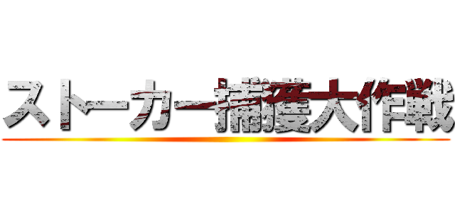 ストーカー捕獲大作戦 ()