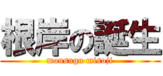 根岸の誕生 (mousugu misoji)