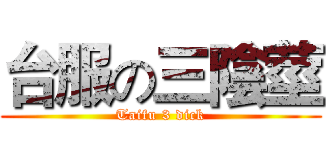 台服の三陰莖 (Taifu 3 dick)