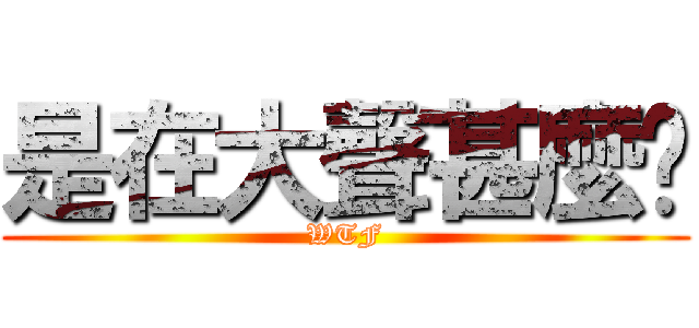 是在大聲甚麼啦 (WTF)