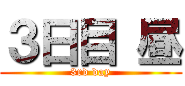 ３日目 昼 (3rd day)