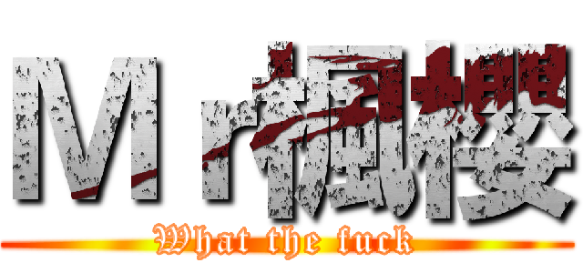 Ｍｒ楓櫻 (What the fuck)