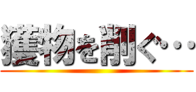 獲物を削ぐ… ()