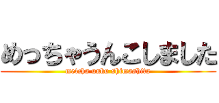 めっちゃうんこしました (metcha unko shimashita)