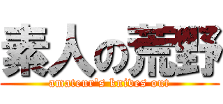 素人の荒野 (amateur's knives out)