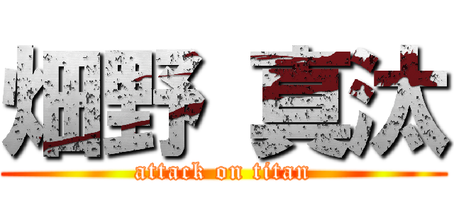 畑野 真汰 (attack on titan)