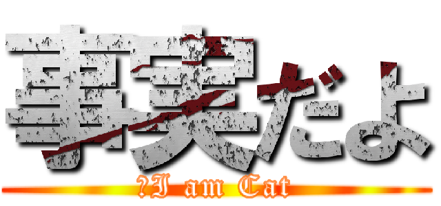 事実だよ (　I am Cat)