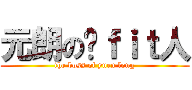 元朗の揸ｆｉｔ人 (the boss of yuen long)