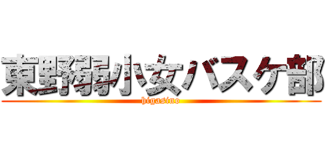 東野弱小女バスケ部 (higasino)