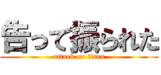 告って振られた (attack on titan)