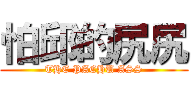 怕邱的尻尻 (THE PACHU ASS)