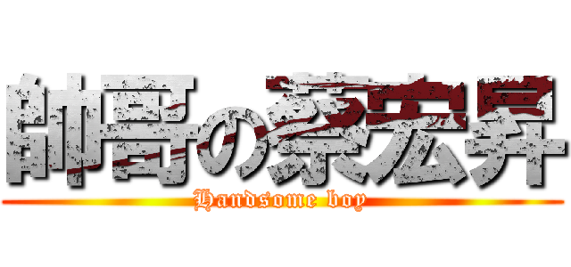 帥哥の蔡宏昇 (Handsome boy)