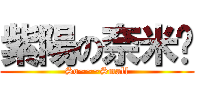 紫陽の奈米屌 (So~~~Small)