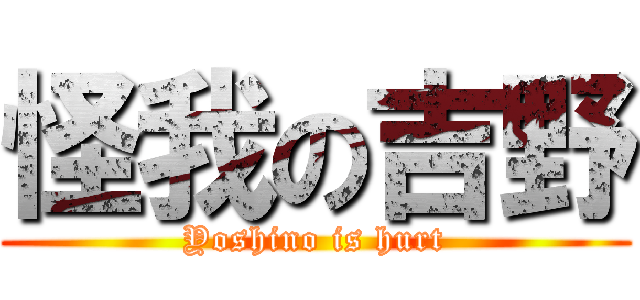 怪我の吉野 (Yoshino is hurt)