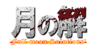 月の解 (\'Full moon Solutions\')