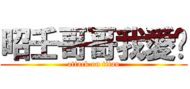 昭壬哥哥我愛你 (attack on titan)