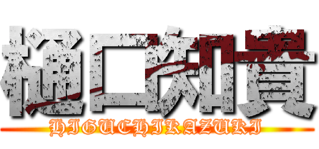 樋口知貴 (HIGUCHIKAZUKI)