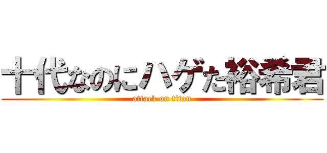 十代なのにハゲた裕希君 (attack on titan)