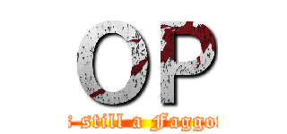 ＯＰ (is still a Faggot)