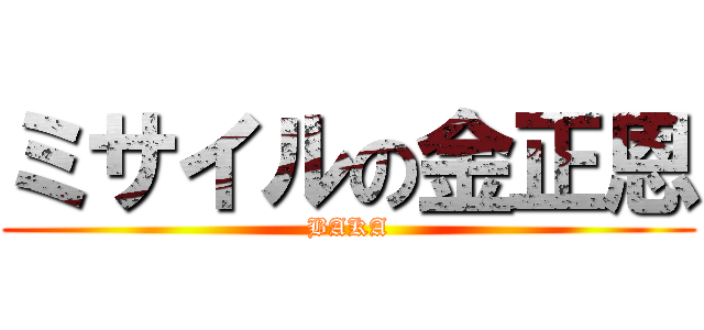 ミサイルの金正恩 (BAKA)