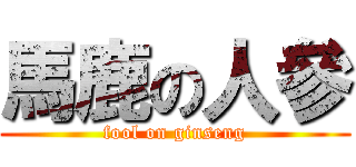 馬鹿の人參 (fool on ginseng)