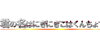 君の名はにぎにぎこはくんちょすき ()