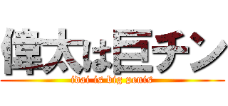 偉太は巨チン (idai is big penis)