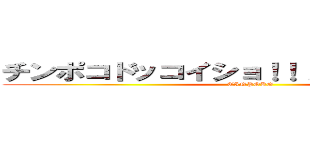 チンポコドッコイショ！！！！┌（｀◇´ ）┘ (TINPOKO)