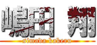 嶋田 翔 (simada kakeru)