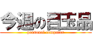 今週の目玉品 (personal computer)