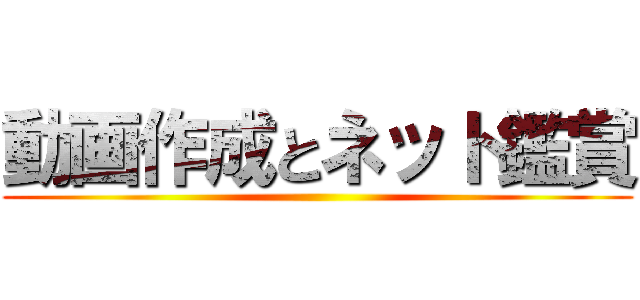 動画作成とネット鑑賞 ()