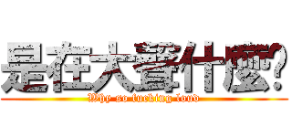 是在大聲什麼啦 (Why so fucking loud)
