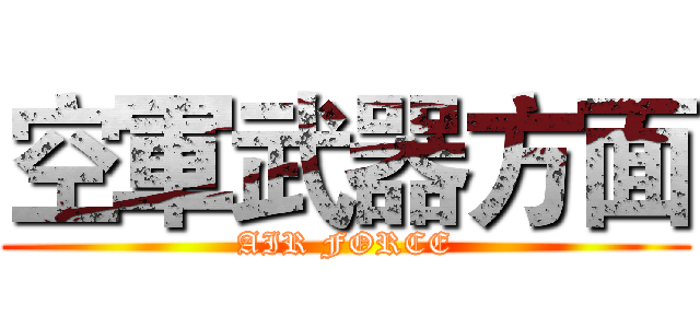 空軍武器方面 (AIR FORCE)