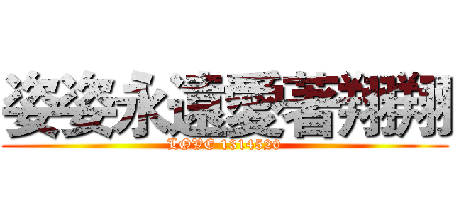 姿姿永遠愛著翔翔 (LOVE 1314520)