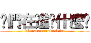 你們在進擊什麼啦 (what are you attack for)