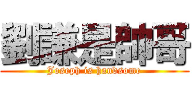 劉謙是帥哥 (Joseph is handsome)