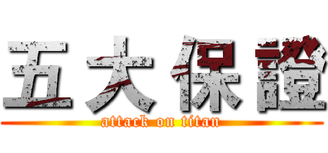 五 大 保 證 (attack on titan)