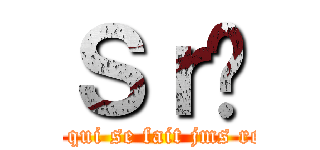 Ｓｒã (Le mec qui se fait jms respecte)