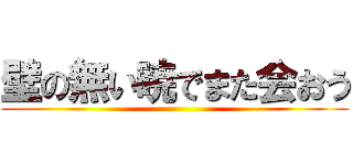 壁の無い暁でまた会おう ()