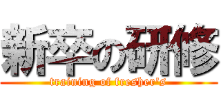新卒の研修 (training of fresher's)