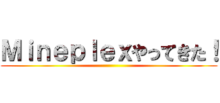 Ｍｉｎｅｐｌｅｘやってきた！ ()