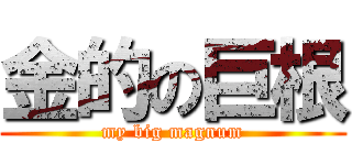 金的の巨根 (my big magnum)