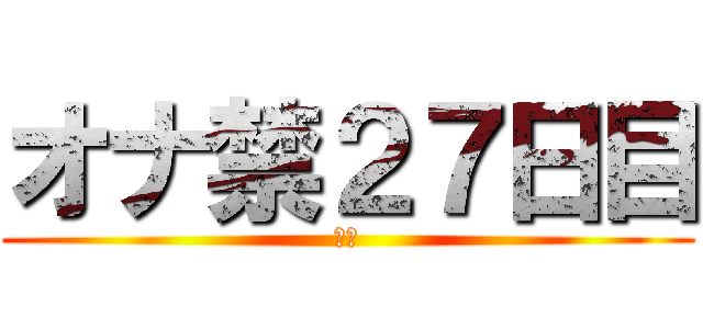 オナ禁２７日目 (禁欲)