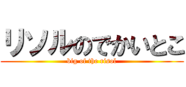 リソルのでかいとこ (big of the risol)
