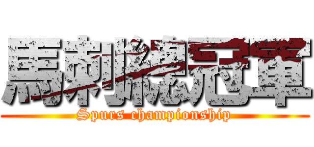馬刺總冠軍 (Spurs championship)